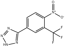 5-[4-Nitro-3-(trifluoromethyl)phenyl]-2H-1,2,3,4-tetraazole Struktur