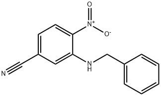 3-(Benzylamino)-4-nitrobenzenecarbonitrile Struktur