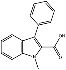 1-Methyl-3-phenyl-1H-indole-2-carboxylic acid Struktur