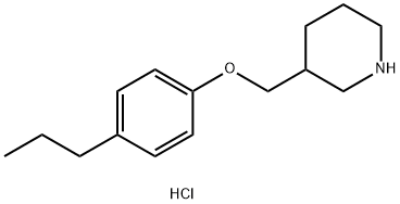 3-[(4-Propylphenoxy)methyl]piperidinehydrochloride Struktur