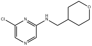 6-Chloro-N-(tetrahydro-2H-pyran-4-ylmethyl)-2-pyrazinamine Struktur