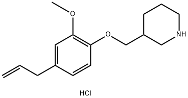 4-Allyl-2-methoxyphenyl 3-piperidinylmethyl etherhydrochloride Struktur