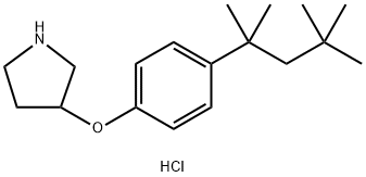 3-[4-(1,1,3,3-Tetramethylbutyl)phenoxy]-pyrrolidine hydrochloride Struktur