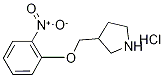 3-[(2-Nitrophenoxy)methyl]pyrrolidinehydrochloride Struktur