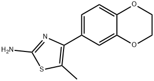 4-(2,3-Dihydro-benzo[1,4]dioxin-6-yl)-5-methyl-thiazol-2-ylamine Struktur