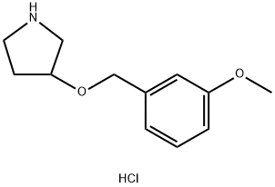 3-[(3-Methoxybenzyl)oxy]pyrrolidine hydrochloride Struktur