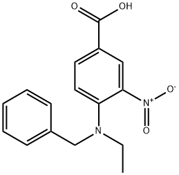 4-[Benzyl(ethyl)amino]-3-nitrobenzoic acid Struktur