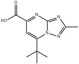 7-tert-Butyl-2-methyl-[1,2,4]triazolo[1,5-a]-pyrimidine-5-carboxylic acid Struktur