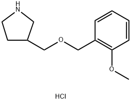 3-{[(2-Methoxybenzyl)oxy]methyl}pyrrolidinehydrochloride Struktur