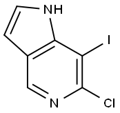 6-Chloro-7-iodo-1H-pyrrolo[3,2-c]pyridine Struktur