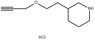 3-[2-(2-Propynyloxy)ethyl]piperidine hydrochloride Struktur