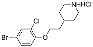 4-[2-(4-Bromo-2-chlorophenoxy)ethyl]piperidinehydrochloride Struktur