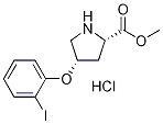 Methyl (2S,4S)-4-(2-iodophenoxy)-2-pyrrolidinecarboxylate hydrochloride Struktur