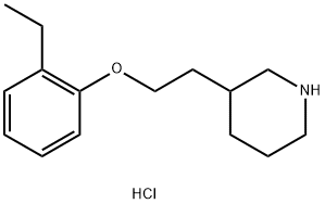 3-[2-(2-Ethylphenoxy)ethyl]piperidinehydrochloride Struktur