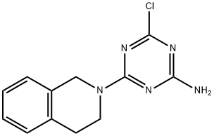 4-Chloro-6-[3,4-dihydro-2(1H)-isoquinolinyl]-1,3,5-triazin-2-amine Struktur