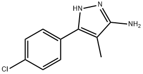 5-(4-Chloro-phenyl)-4-methyl-2H-pyrazol-3-ylamine Struktur