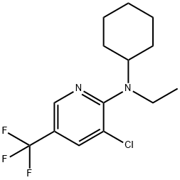 3-Chloro-N-cyclohexyl-N-ethyl-5-(trifluoromethyl)-2-pyridinamine Struktur