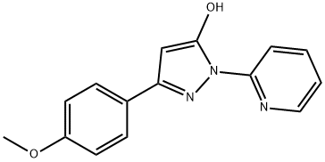 1H-pyrazol-5-ol, 3-(4-methoxyphenyl)-1-(2-pyridinyl)- Struktur