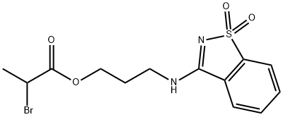 propanoic acid, 2-bromo-, 3-[(1,1-dioxido-1,2-benzisothiaz Struktur