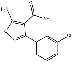 4-isoxazolecarboxamide, 5-amino-3-(3-chlorophenyl)- Struktur