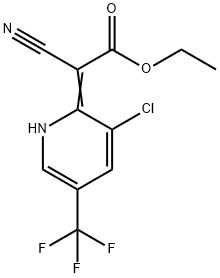 [3-Chloro-5-trifluoromethyl-1H-pyridin-(2E)-ylidene]-cyano-acetic acid ethyl ester Struktur