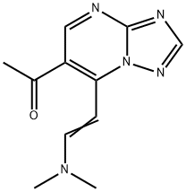 1-{7-[(E)-2-(Dimethylamino)vinyl][1,2,4]triazolo-[1,5-a]pyrimidin-6-yl}ethanone Struktur