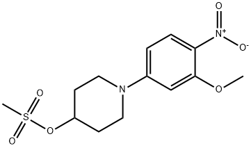 1-(3-Methoxy-4-nitrophenyl)-4-piperidinylmethanesulfonate Struktur