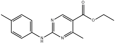 Ethyl 4-methyl-2-[(4-methylphenyl)amino]-pyrimidine-5-carboxylate Struktur