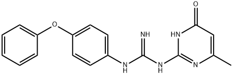 N-(6-Methyl-4-oxo-1,4-dihydropyrimidin-2-yl)-N'-(4-phenoxyphenyl)guanidine Struktur