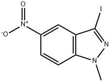 3-Iodo-1-methyl-5-nitro-1H-indazole Struktur