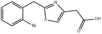 [2-(2-Bromobenzyl)thiazol-4-ylacetic acid Struktur