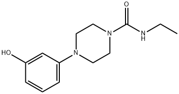 1-(3-Hydroxyphenyl)-4-ethylcarbamoyl-piperazine Struktur