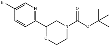 2-(5-Bromo-pyridin-2-yl)-morpholine-4-carboxylic acid tert-butyl ester Struktur