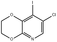 7-Chloro-8-iodo-2,3-dihydro-[1,4]dioxino[2,3-b]pyridine Struktur