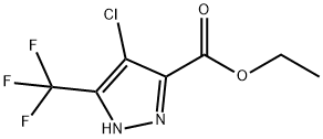 Ethyl 4-chloro-5-(trifluoromethyl)-1H-pyrazole-3-carboxylate Struktur