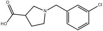 1-(3-CHLOROBENZYL)PYRROLIDINE-3-CARBOXYLICACID Struktur