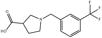 1-[3-(TRIFLUOROMETHYL)BENZYL]PYRROLIDINE-3-CARBOXYLICACID Struktur