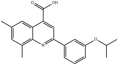 2-(3-ISOPROPOXYPHENYL)-6,8-DIMETHYLQUINOLINE-4-CARBOXYLIC ACID Struktur