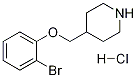 4-[(2-BROMOPHENOXY)METHYL]PIPERIDINE HYDROCHLORIDE Struktur