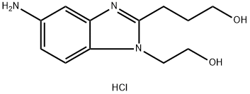 3-[5-AMINO-1-(2-HYDROXY-ETHYL)-1H-BENZOIMIDAZOL-2-YL]-PROPAN-1-OL DIHYDROCHLORIDE Struktur