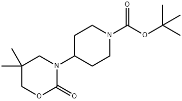 tert-butyl 4-(5,5-dimethyl-2-oxo-1,3-oxazinan-3-yl)piperidine-1-carboxylate Struktur