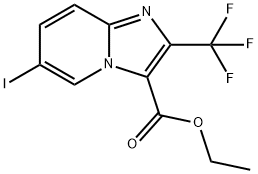 ethyl 6-iodo-2-(trifluoromethyl)imidazo[1,2-a]pyridine-3-carboxylate Struktur