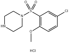 1-(5-Chloro-2-methoxy-benzenesulfonyl)-piperazinehydrochloride Struktur