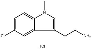 2-(5-Chloro-1-methyl-1H-indol-3-yl)-ethylaminehydrochloride Struktur