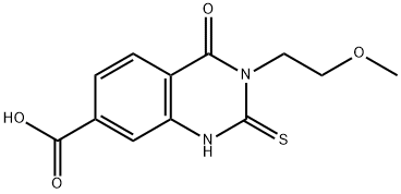 3-(2-Methoxyethyl)-4-oxo-2-thioxo-1,2,3,4-tetrahydroquinazoline-7-carboxylic acid Struktur