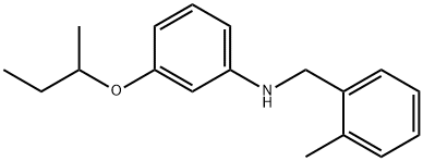 3-(sec-Butoxy)-N-(2-methylbenzyl)aniline Struktur