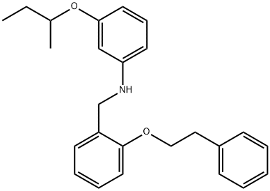 3-(sec-Butoxy)-N-[2-(phenethyloxy)benzyl]aniline Struktur