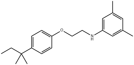 3,5-Dimethyl-N-{2-[4-(tert-pentyl)phenoxy]-ethyl}aniline Struktur