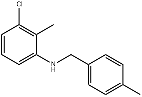 3-Chloro-2-methyl-N-(4-methylbenzyl)aniline Struktur