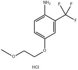 4-(2-Methoxyethoxy)-2-(trifluoromethyl)anilinehydrochloride Struktur